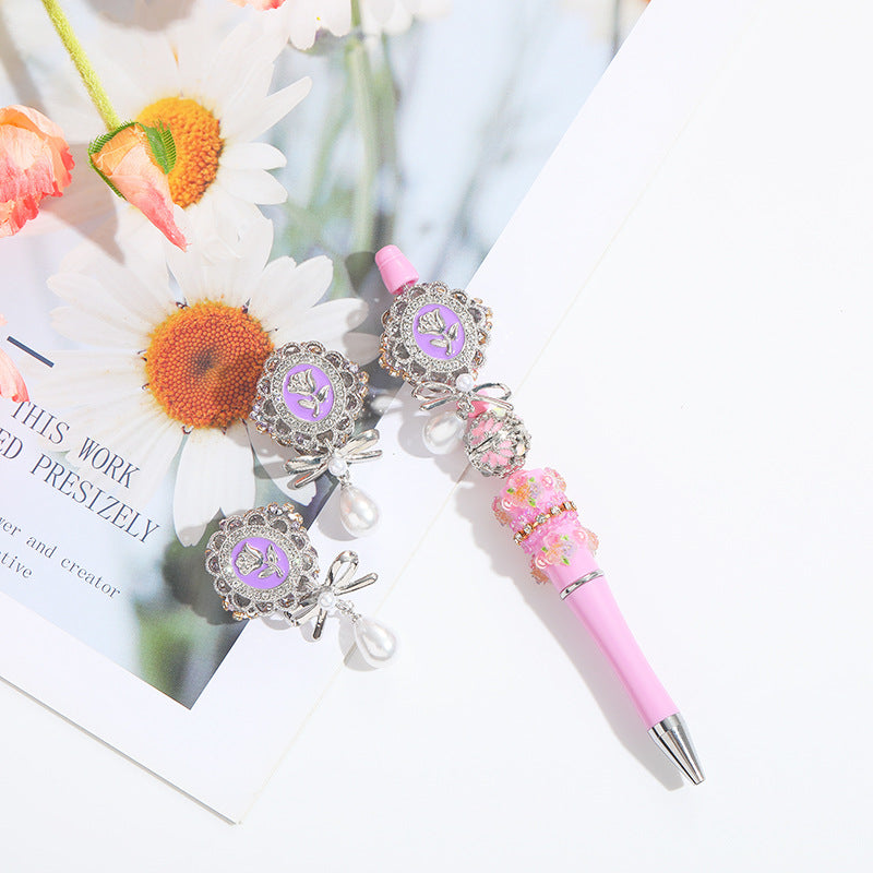 Wholesale 10pcs Heavy Industry Alloy Drip Oil Pendant Pearl Beads